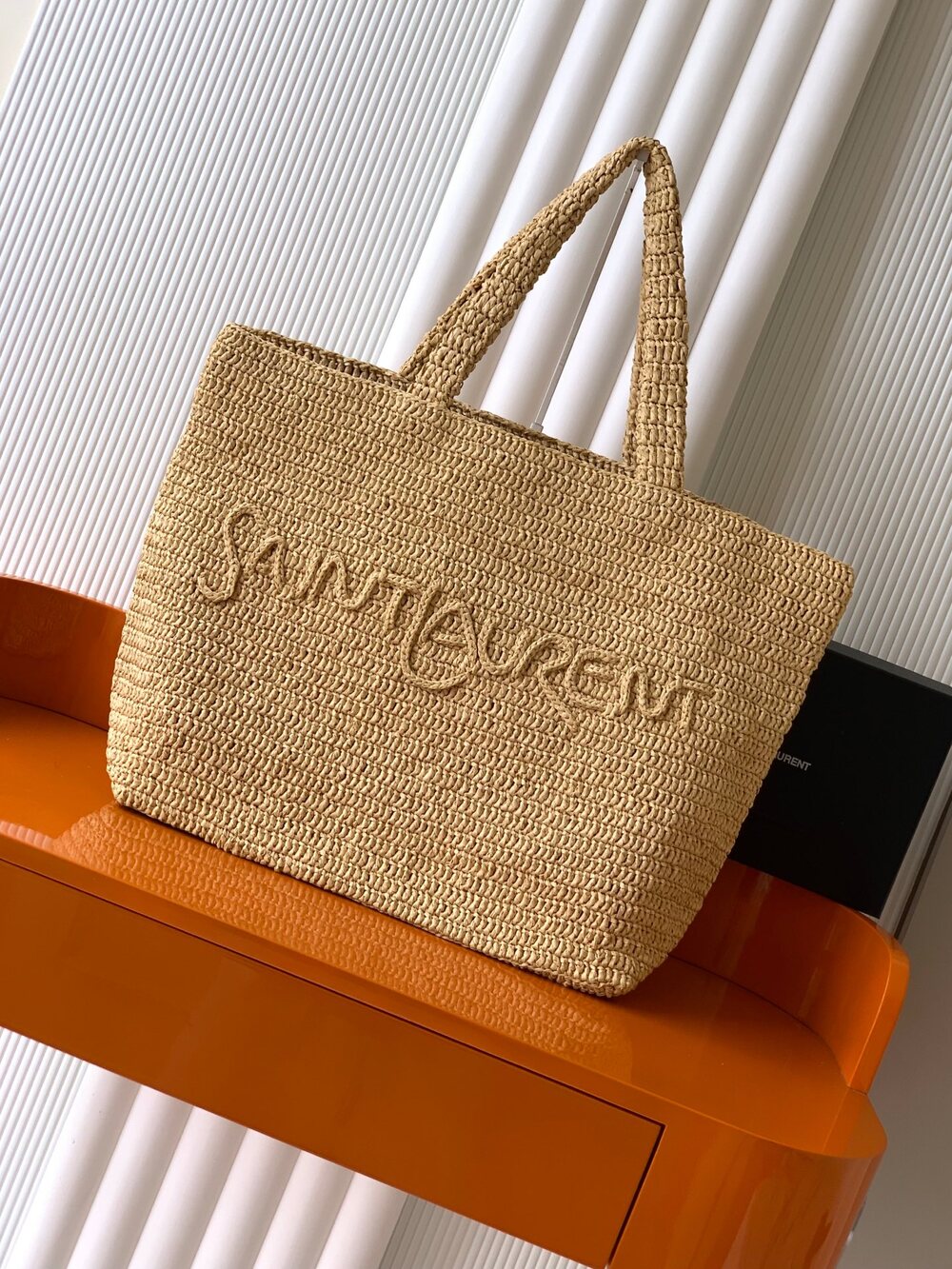 Saint Laurent Rive Gauche Woven Tote Bag